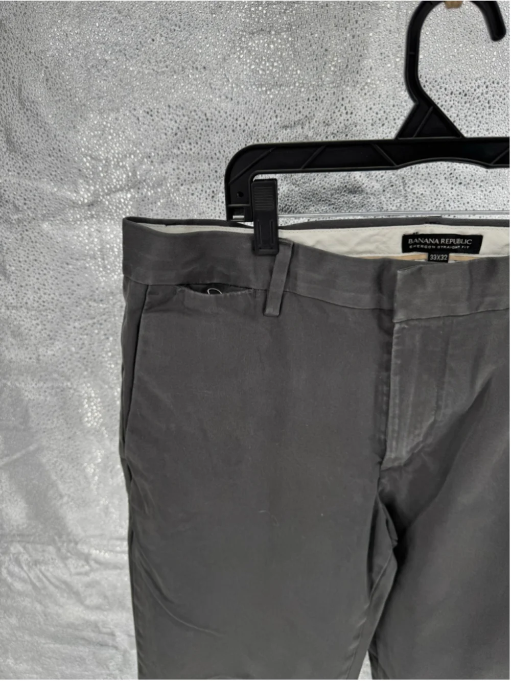 Men's Banana Republic Emerson Straight Fit Chinos, Grey, Size 33x32